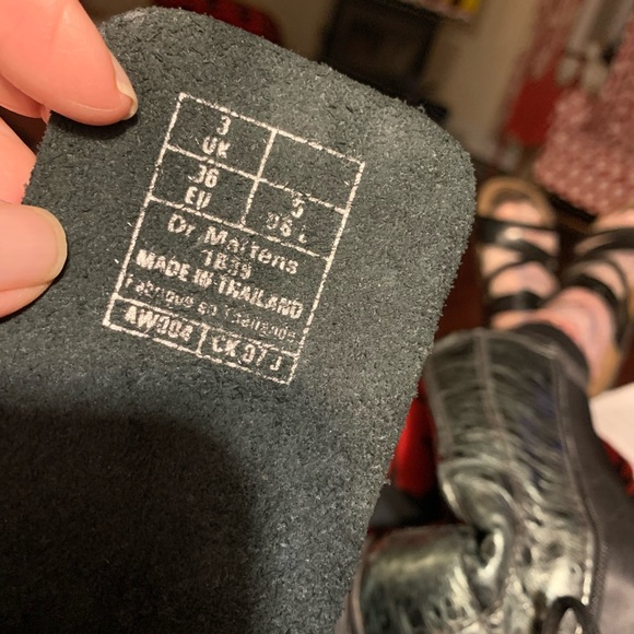 Dr Martens Green Metallic Boots 5 - Picture 2 of 11